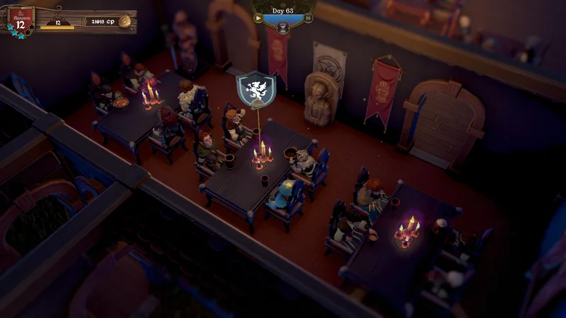 Official reveal screenshot of tables and patrons in a busy tavern